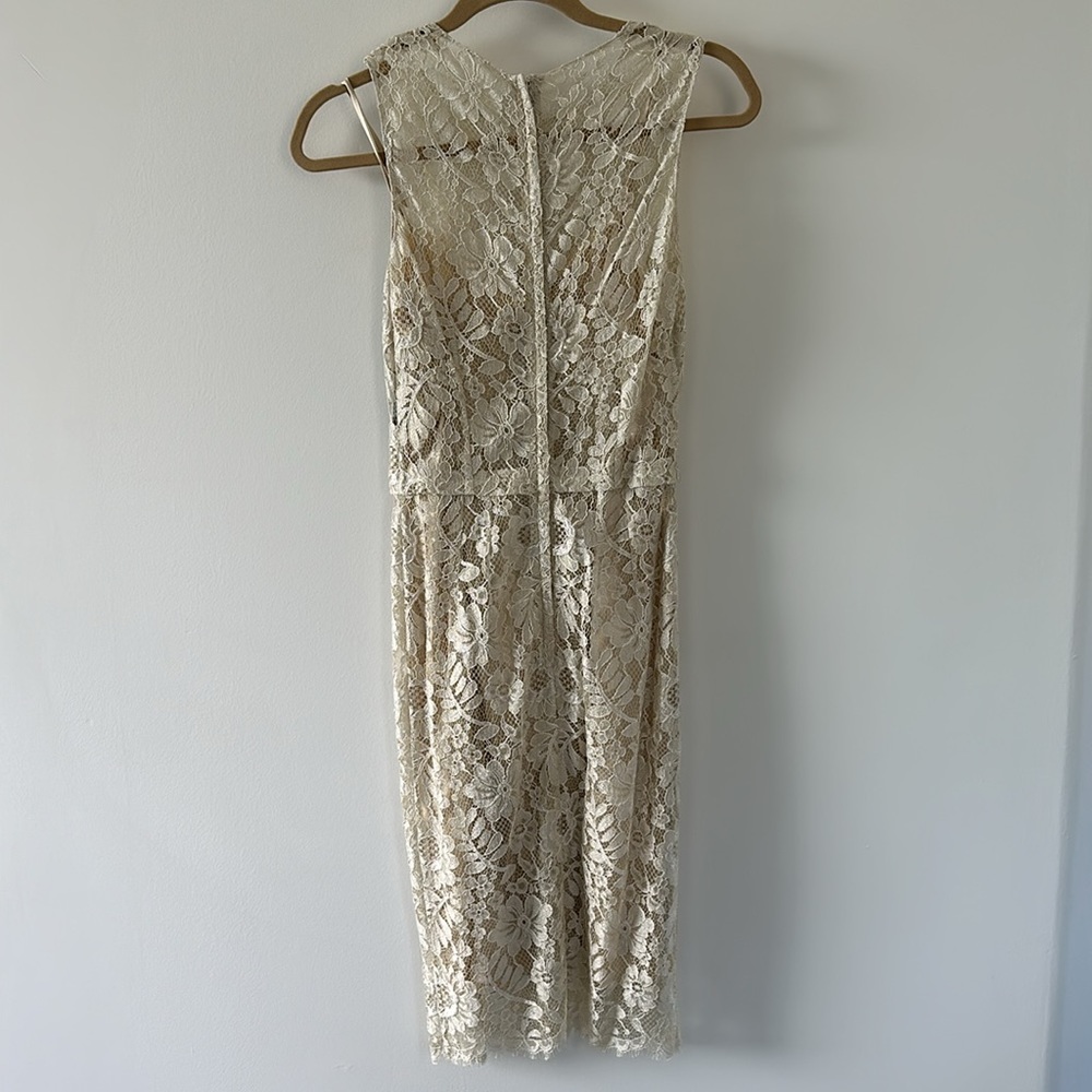Dolce & Gabbana Lace Dress 100% Silk Removable Slip Size 40 Italian - Picture 2 of 8